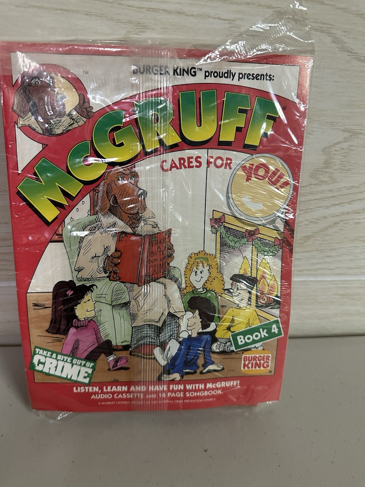 Vintage 1991 Burger King McGruff Cares For You Cassette #4 Sealed New HTF 4