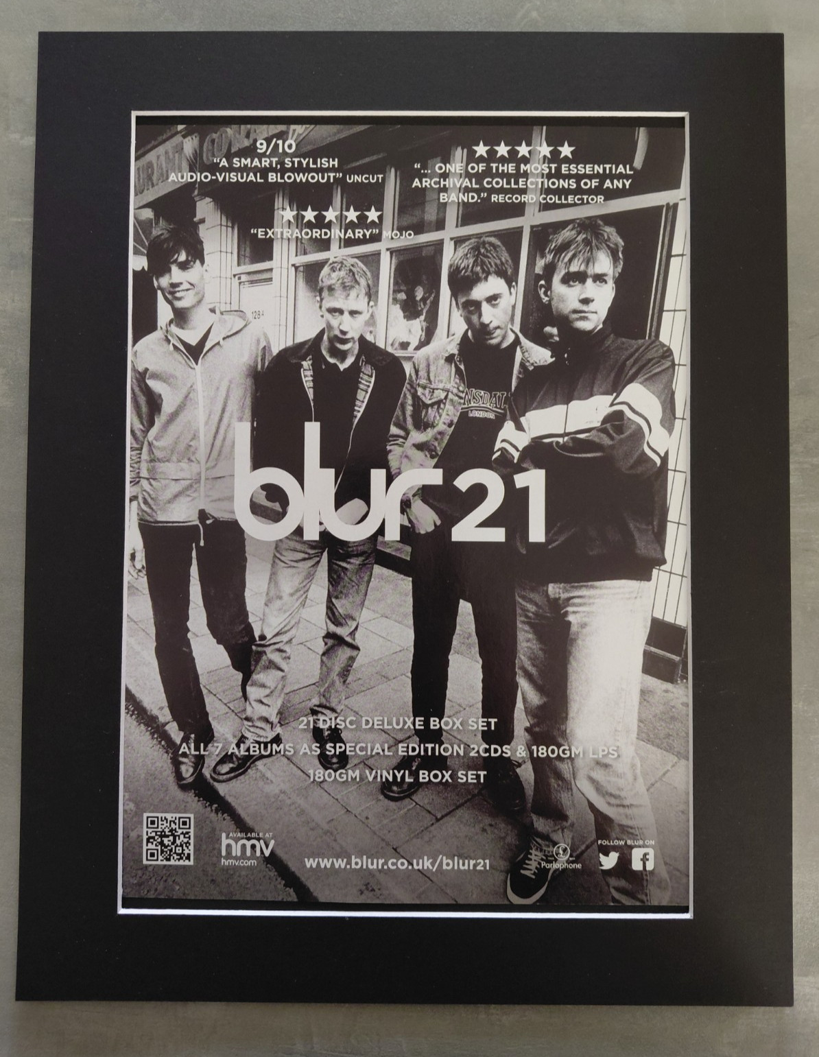 Blur 21 Promo Original Album Advert Mounted 14x11 Inches