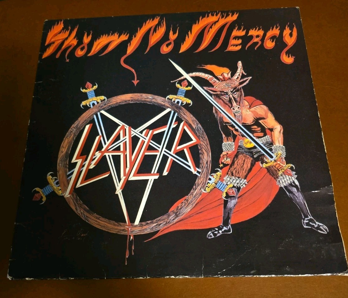 SLAYER Show No Mercy LP 1983 US 1st Press Satan Laughs Matrix MBR 1013 W/ INSERT
