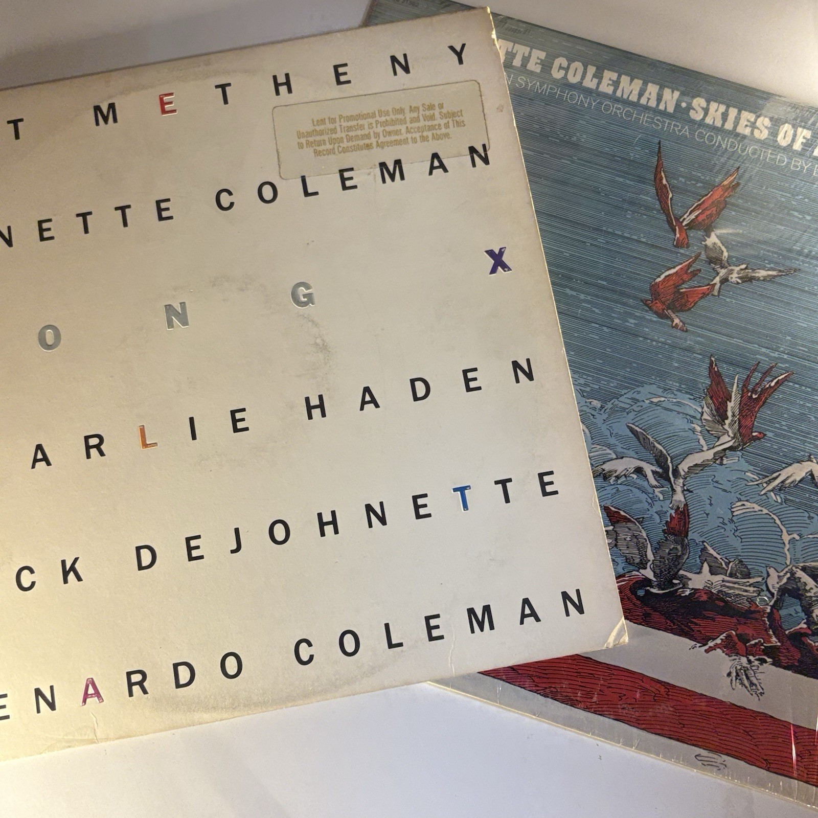 Ornette Coleman Vinyl Record LP Lot 2 Skies of America & Song X Pat Metheny EX