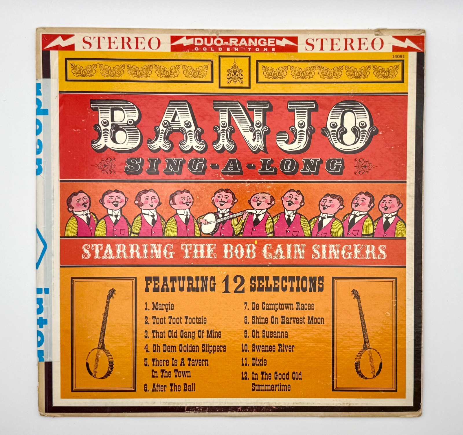 BANJO Sing - A - Long, Bob Cain Singers 33rpm LP Gd