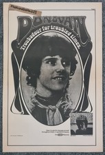 DONOVAN - GREATEST HITS March 1969 Rolling Stone Advert 17x11¼ 43x28cm VG+ picture