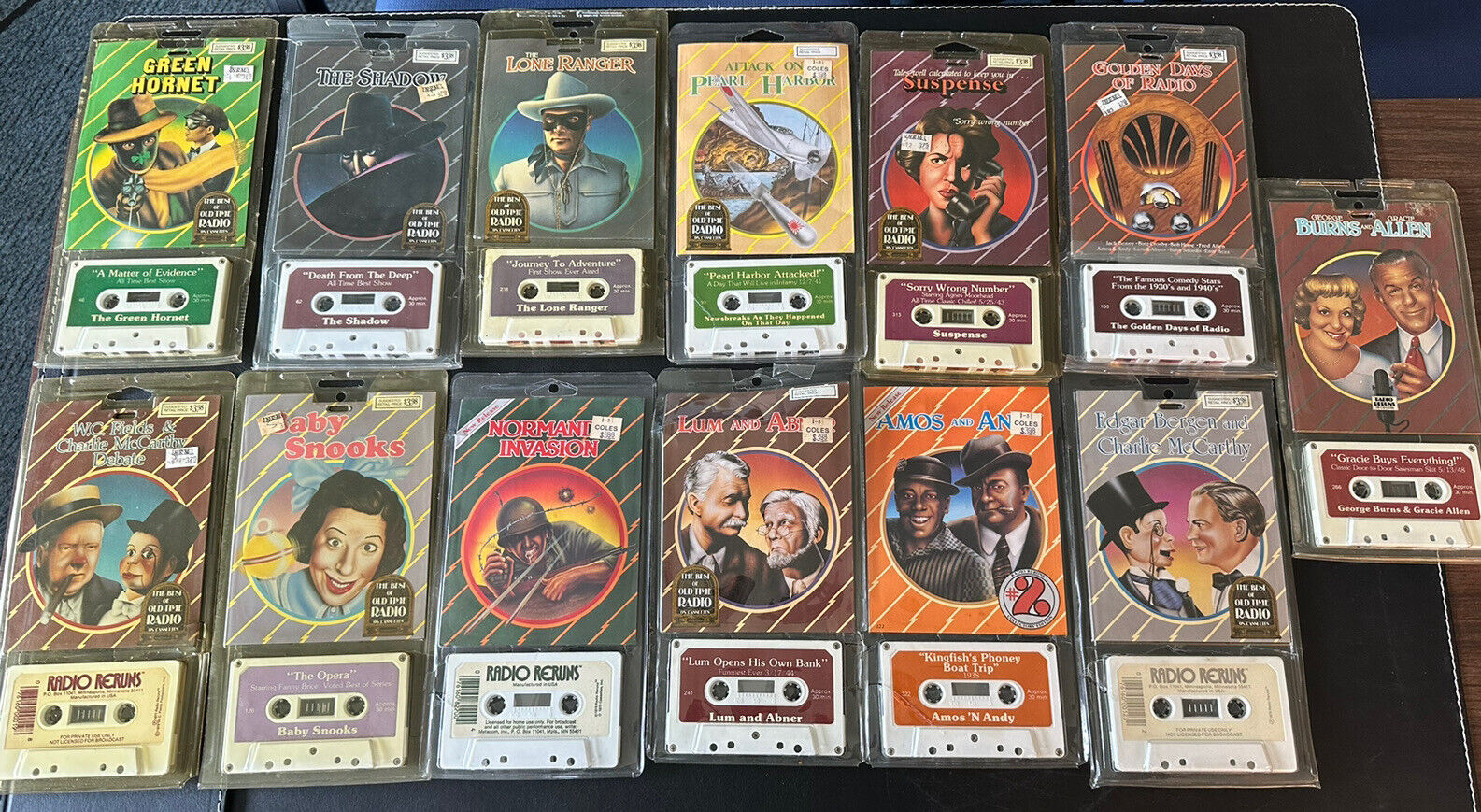 Vintage Cassette Radio Reruns - 13 Classic Episodes, in Original Packaging, Used