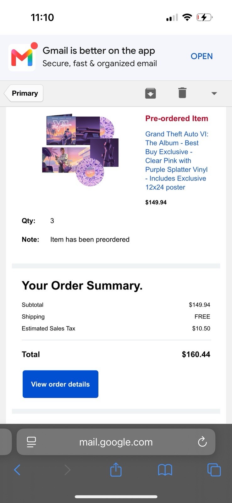  PRE-SALE GTA VINYL (BEST BUY VARIANT)