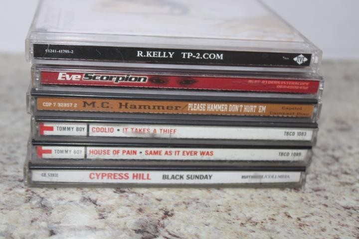 PRE-OWNED MIXED Heavy Metal Hip Hop Rap CDs Lot of 6 TESTED EXPLICIT