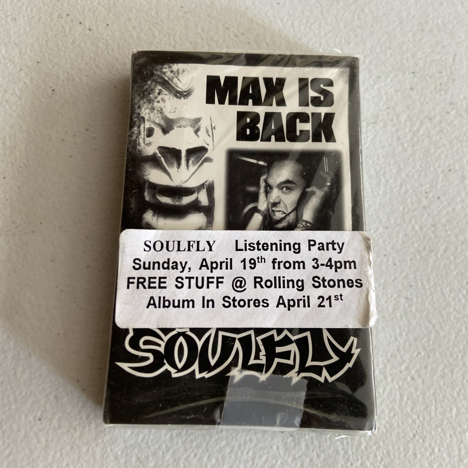 Sepultura SOULFLY Eye for an RARE Cassette Tape Single Cassingle SEALED Promo