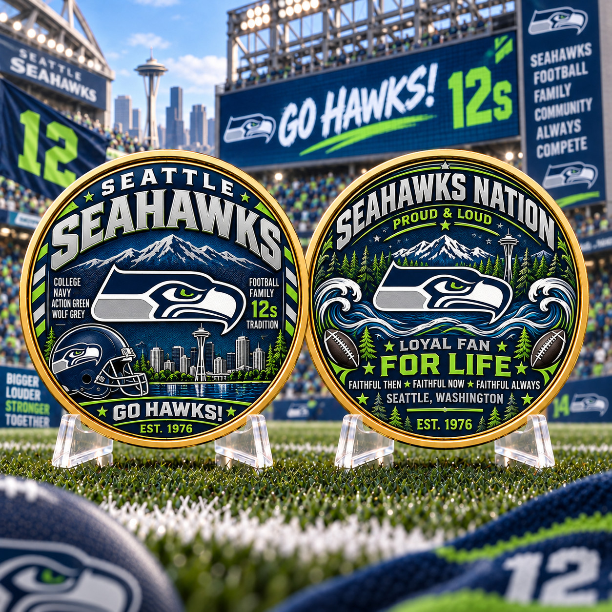 Seattle Seahawks Varsity Whiskey Lover America’s Team Commemorative Coin