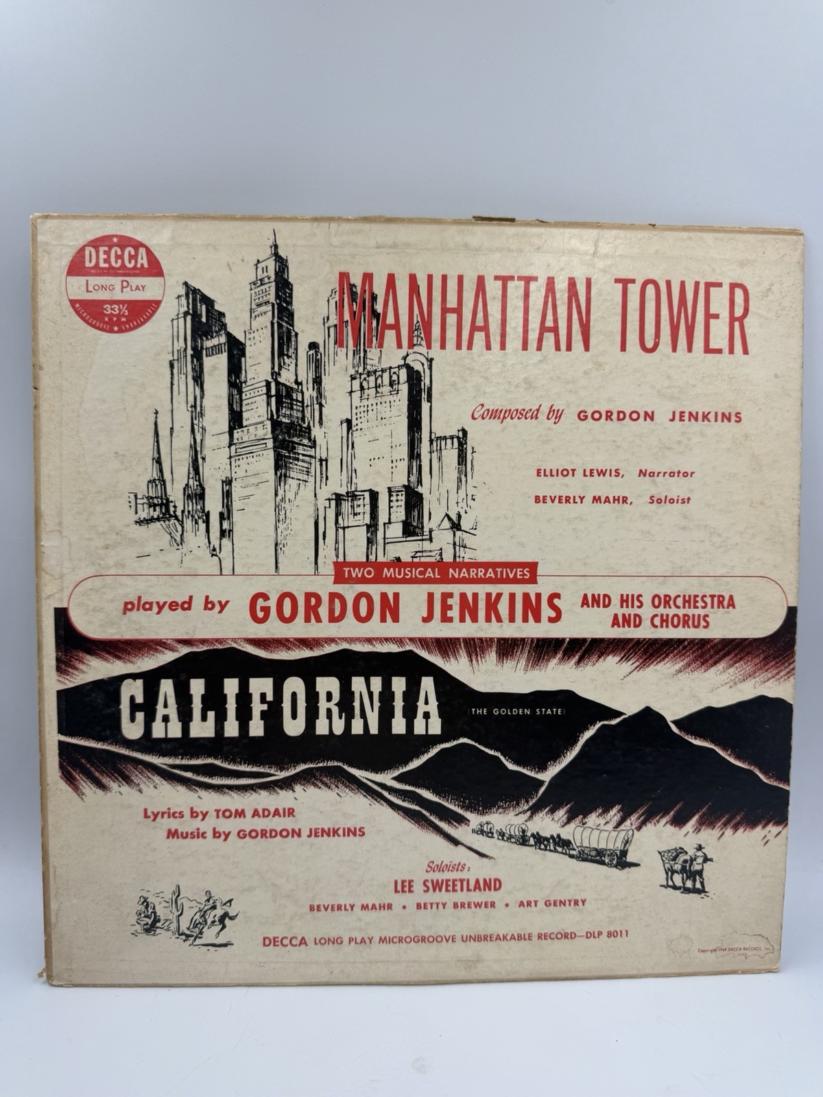Manhattan Tower / California Gordon Jenkins LP Decca DL8011 1949