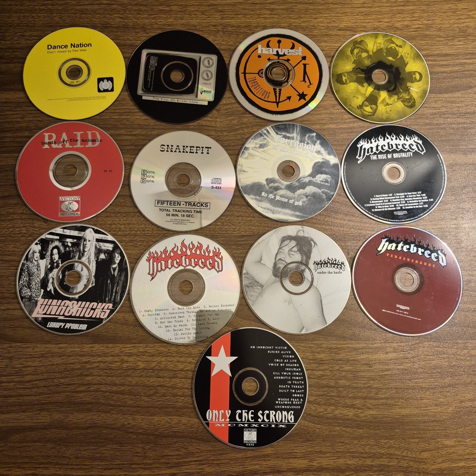 Cd Lot Of 13 Loose In Binder Rock ,metal Lot