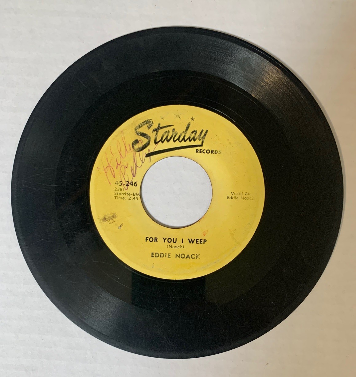 EDDIE NOACK For You I Weep/You Done Got Me 1956 Starday 45 w/Sleeve