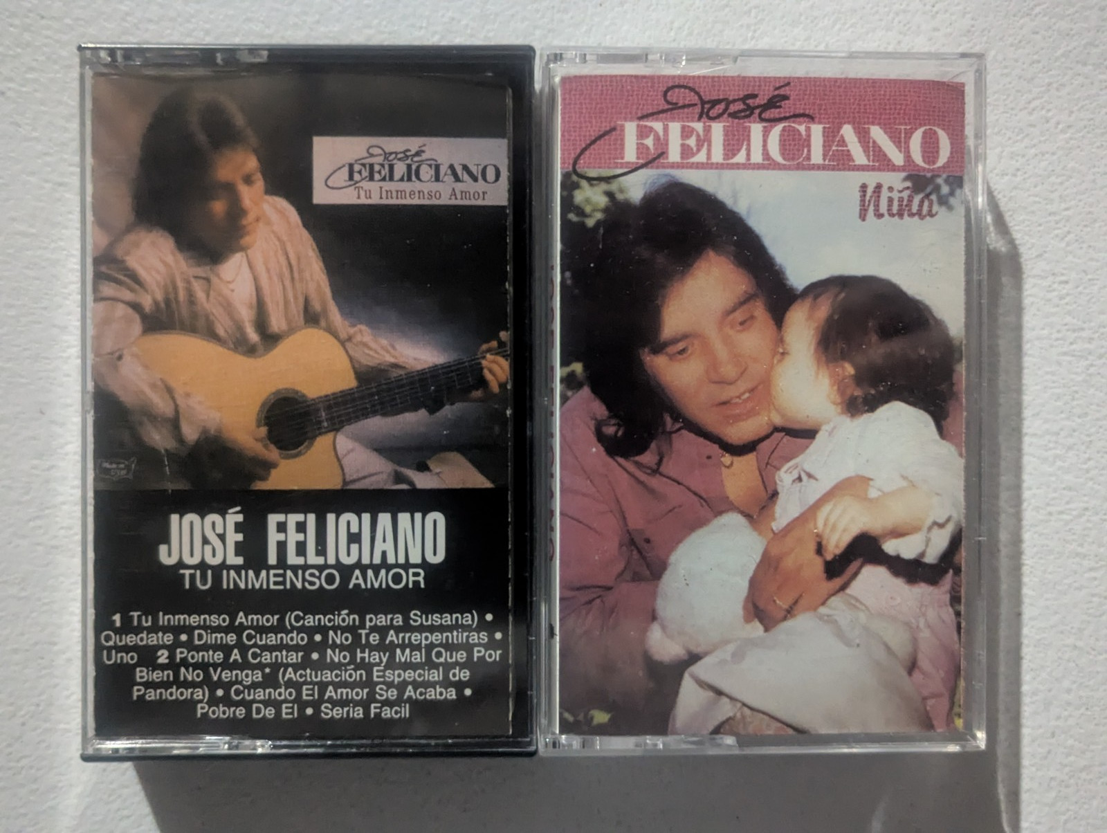 JOSE FELICIANO Cassette Tape Lot/2 Tu Inmenso Amor, Niña (Tejano, Cumbia, Salsa)