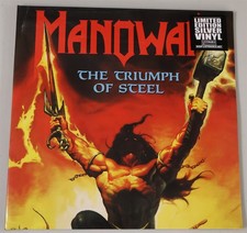 Manowar The Triumph of Steel Silver Vinyl LP Record new 2019 reissue picture