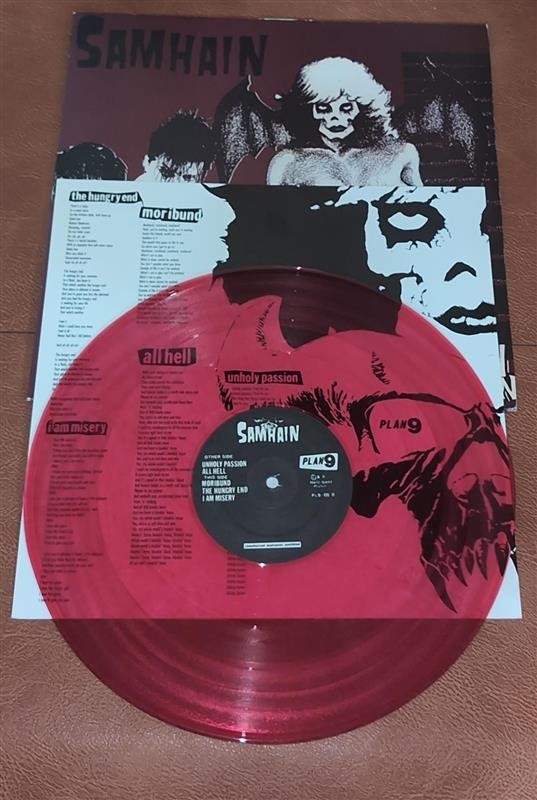 Samhain Unholy Passion RED Vinyl Plan 9 Original Pressing 1986 1 Of 500