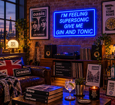 SUPERSONIC - Oasis LIVE 2027 Wall LED Artwork Light - 70cm x 46cm picture