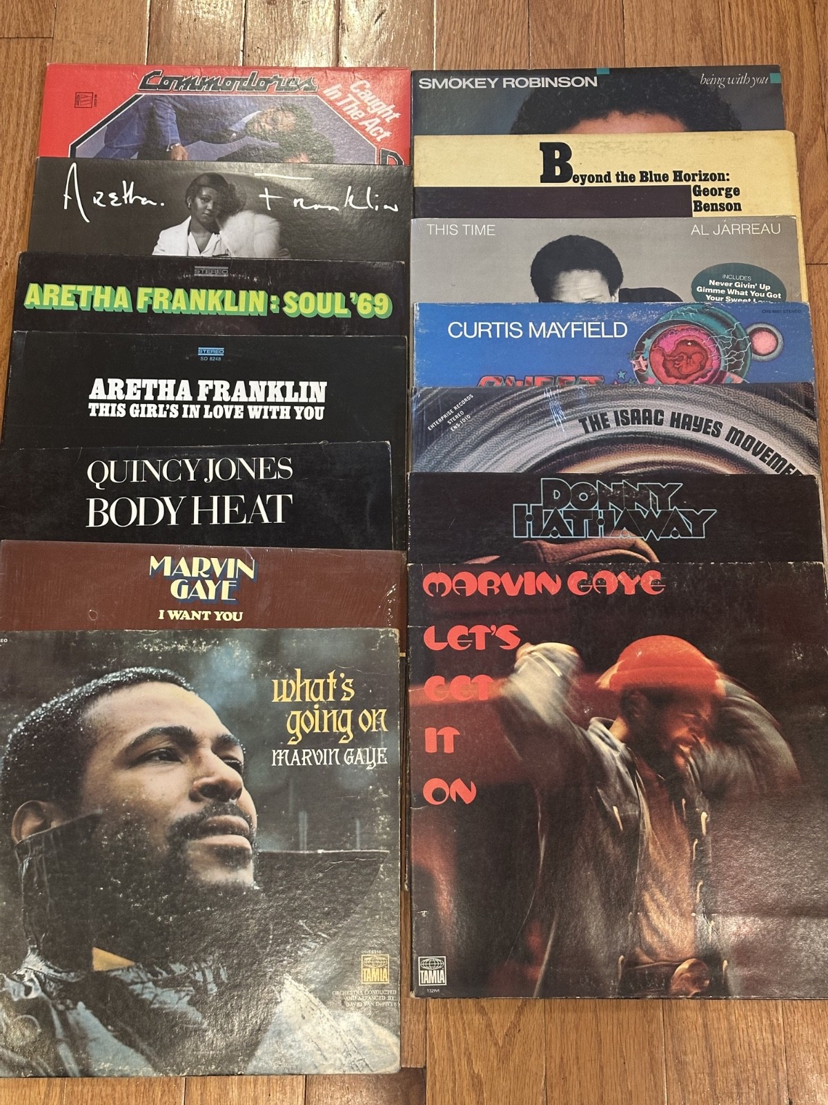 Vtg Lot Of 14 Soul R&B LP Records Funk 70s 80s Vinyl Marvin Gaye Aretha Franklin