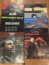 Vtg Lot Of 14 Soul R&B LP Records Funk 70s 80s Vinyl Marvin Gaye Aretha Franklin picture