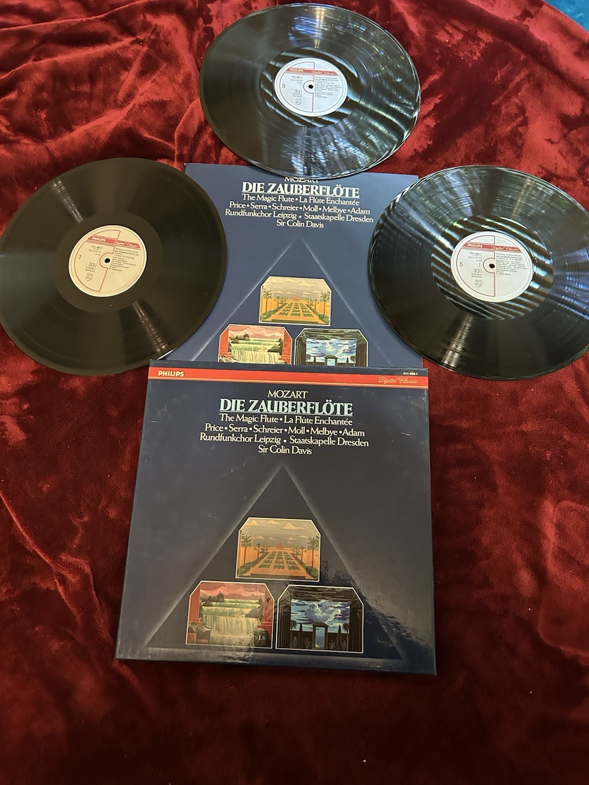 Die Zauberflote Philips Digital Classics Mozart Sir Colin Davis with Book+ 3LPs
