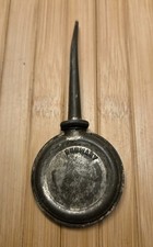 ANTIQUE BANJO STYLE EMBOSSED TIN POCKET OILER GERMANY picture