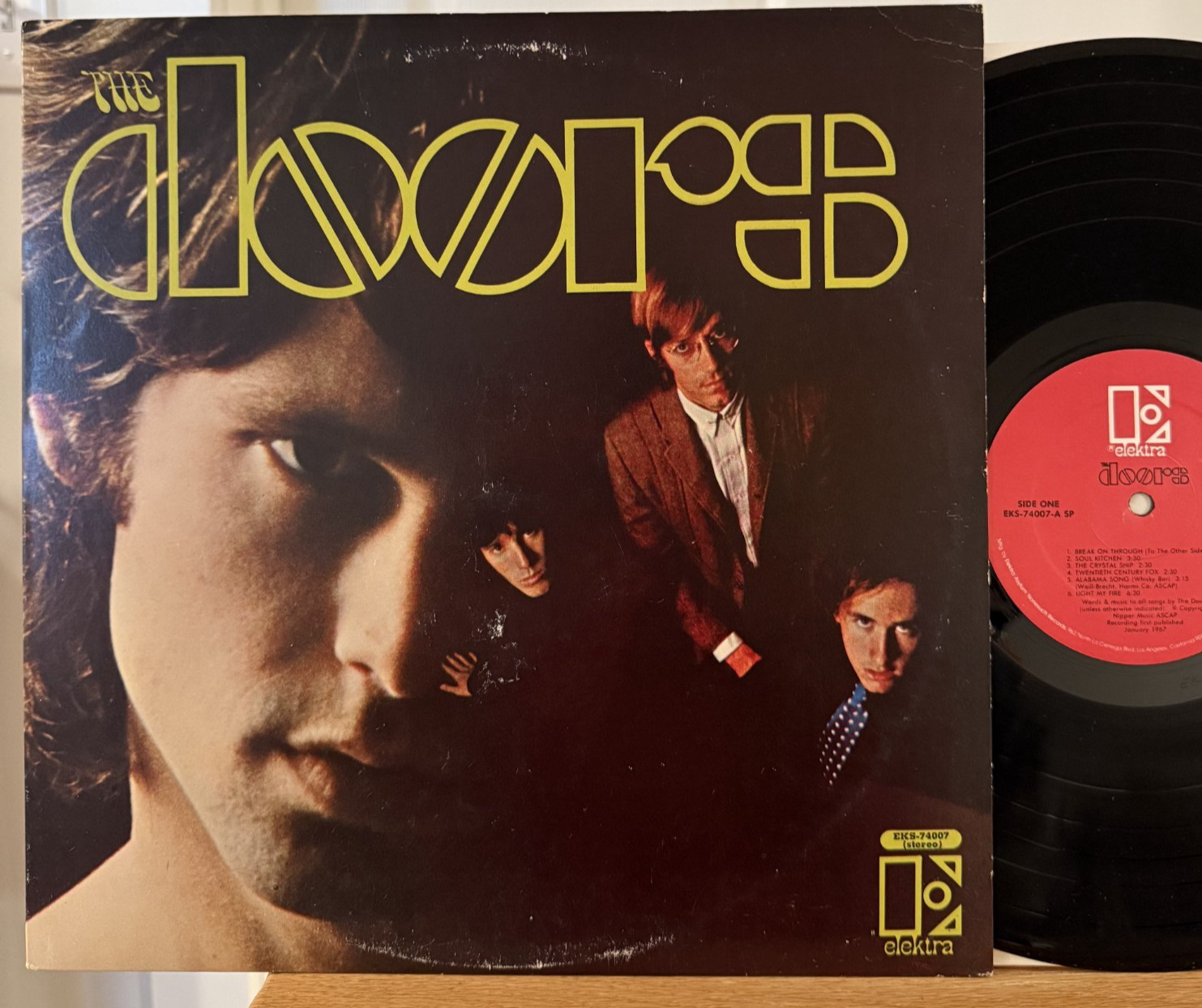 The Doors S/T Debut Vinyl LP Elektra EKS-74007 Light My Fire Crystal Ship VG++