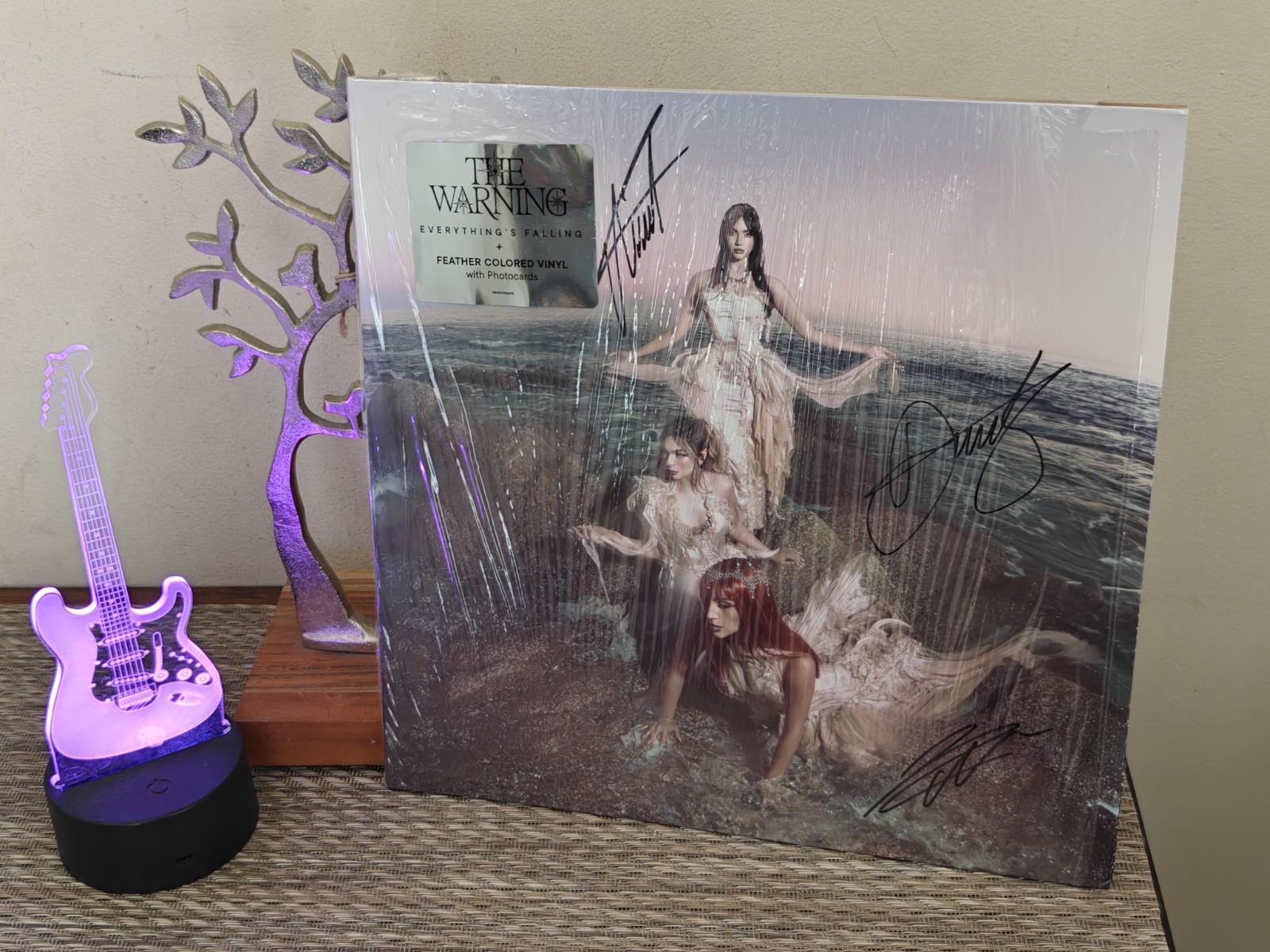 The Warning SIGNED on Cover Everything’s Falling Feather Colored Vinyl