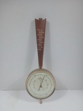Vintage Airguide Wood & Brass Banjo Style Barometer  1950s  picture