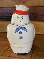 VTG Sears Roebuck Musical Sailor Cookie Jar Lyric Reuge Swiss Music Box 1940s picture