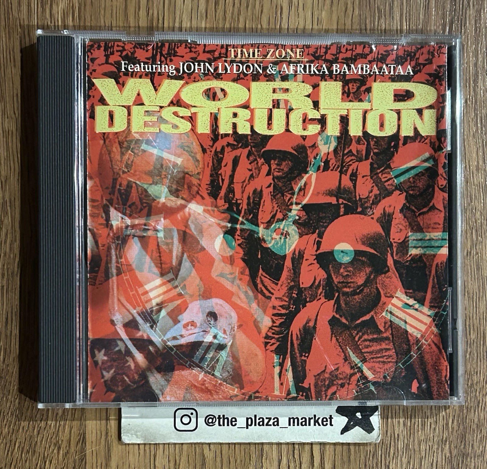 Time Zone John Lyndon Afrika Bambaata World Destruction CD Maxi single Rare