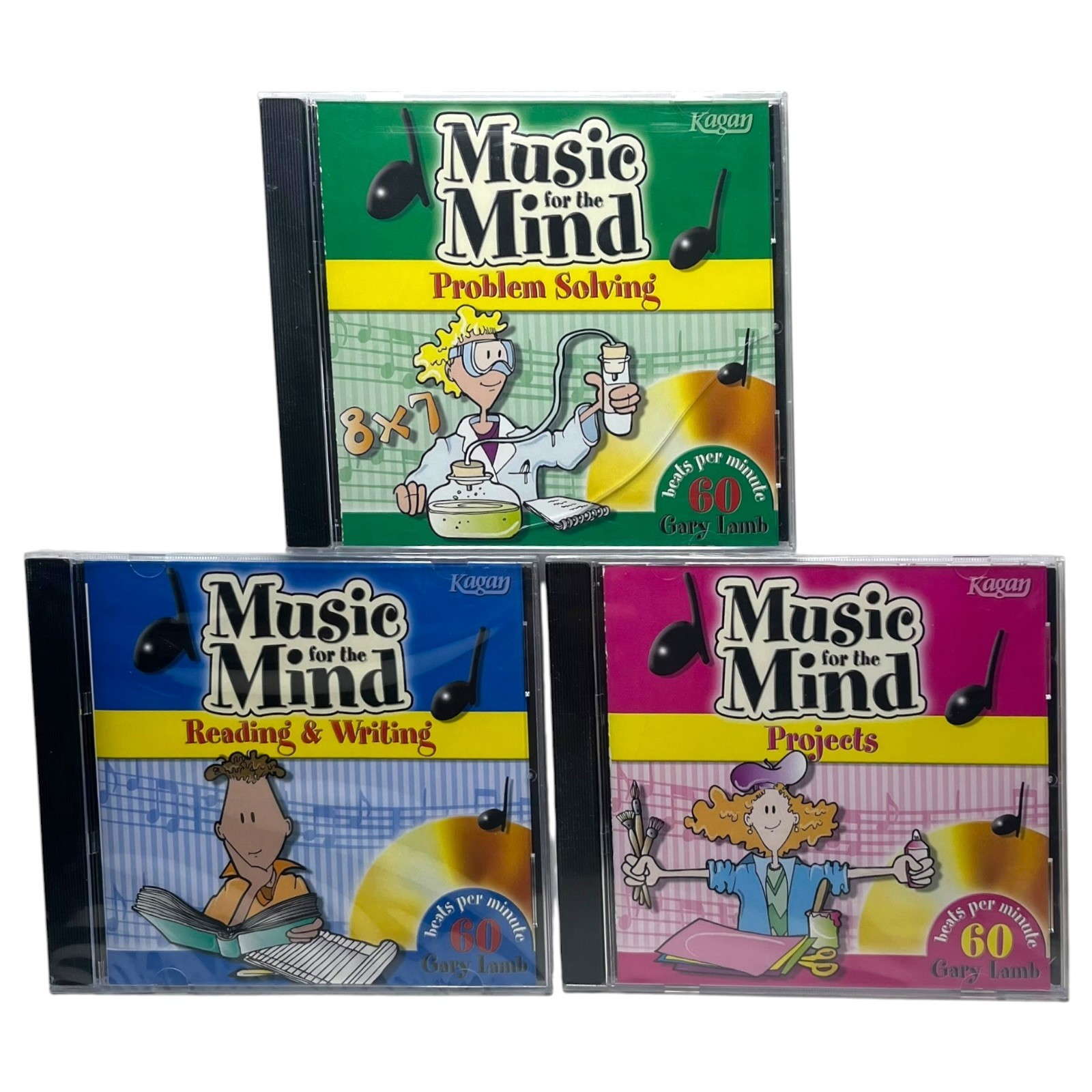 Lot of 3 Kagan Music for the Mind CD Gary Lamb Problem Solving Reading Projects
