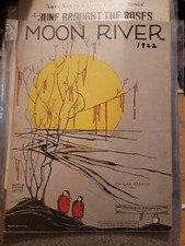 Vintage Sheet Music 1922 Moon River Lee David FAST SHIP FROM USA picture
