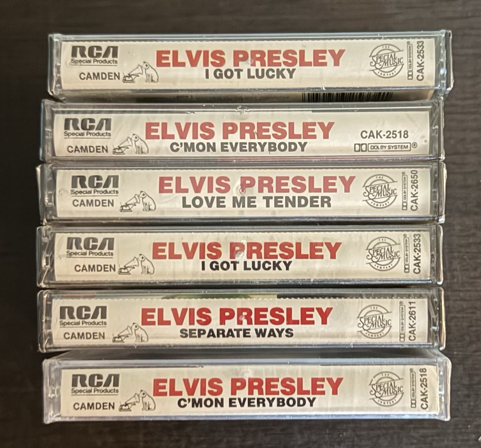 Elvis Presley Cassettes. 6 From RCA. All Sealed In Original Packaging