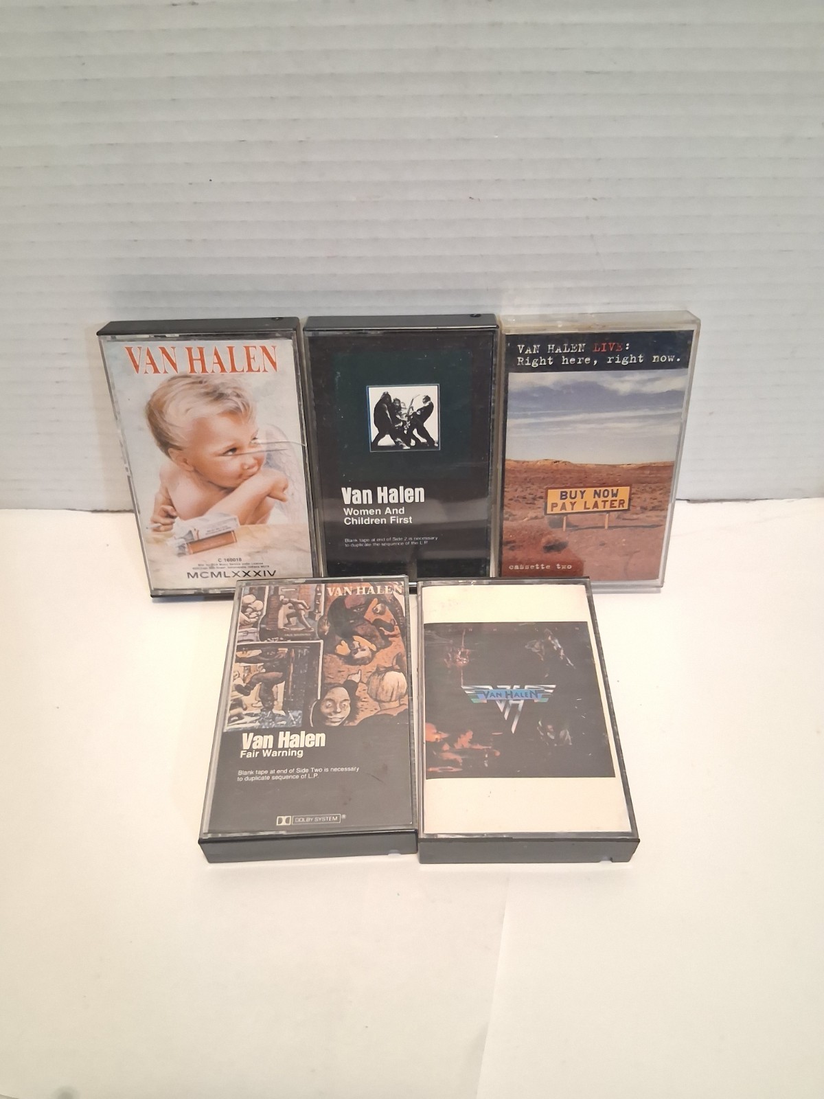 Van Halen CASSETTE Tape Lot Of 5 Albums 1984, Women & Children, Fair Warning +++