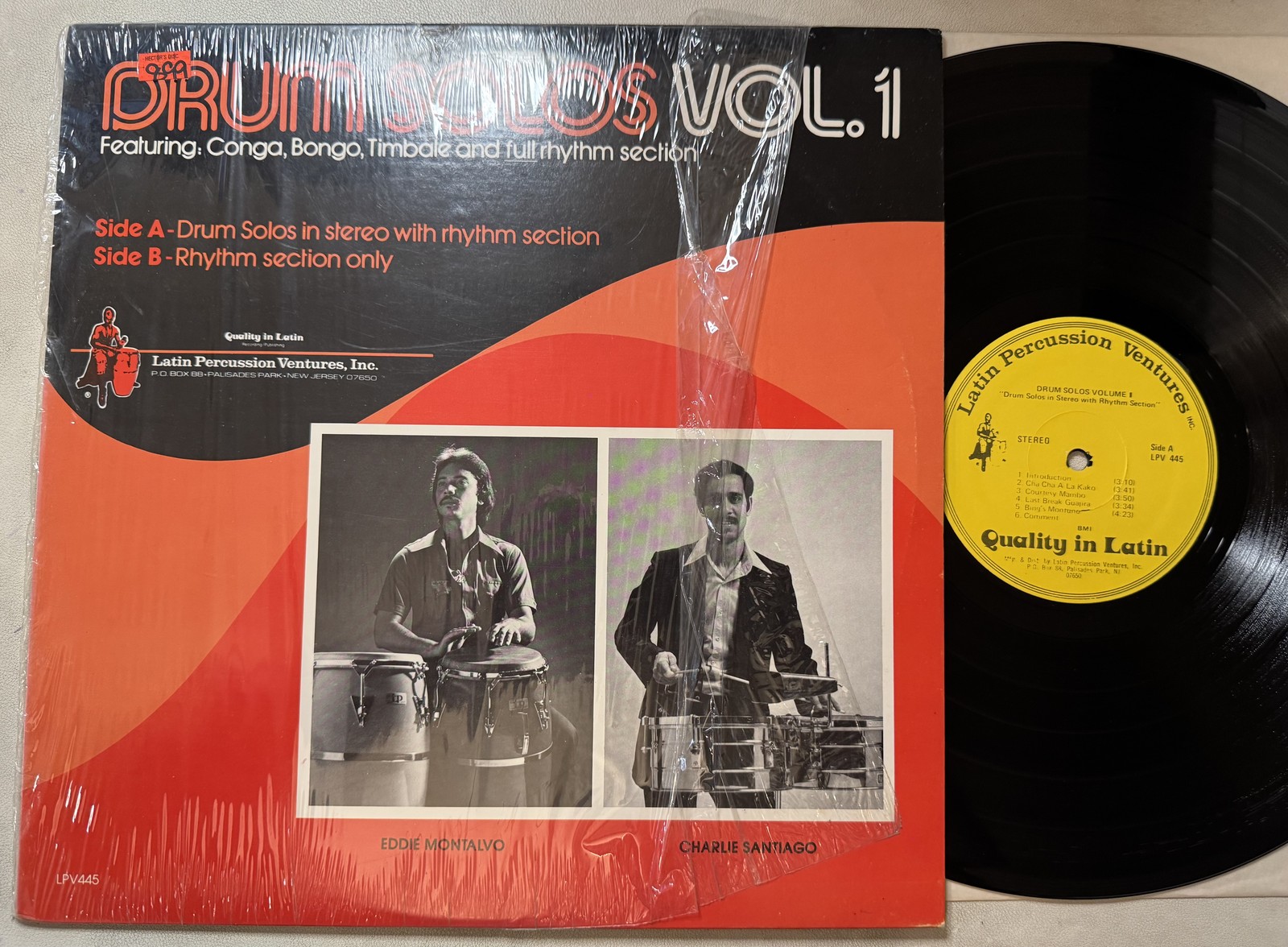 Eddie Montalvo, Charlie Santiago - Drum Solos Vol. 1 (LP, Album) 1978 Latin Perc