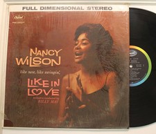 Nancy Wilson Lp Like In Love On Capitol - Vg+ To Vg++ / Vg++ (Shrink) picture
