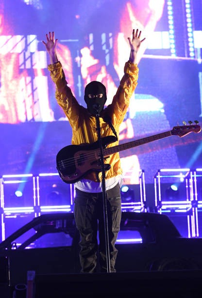 Singer guitarist Tyler Joseph performing during a live stand up co- Old Photo