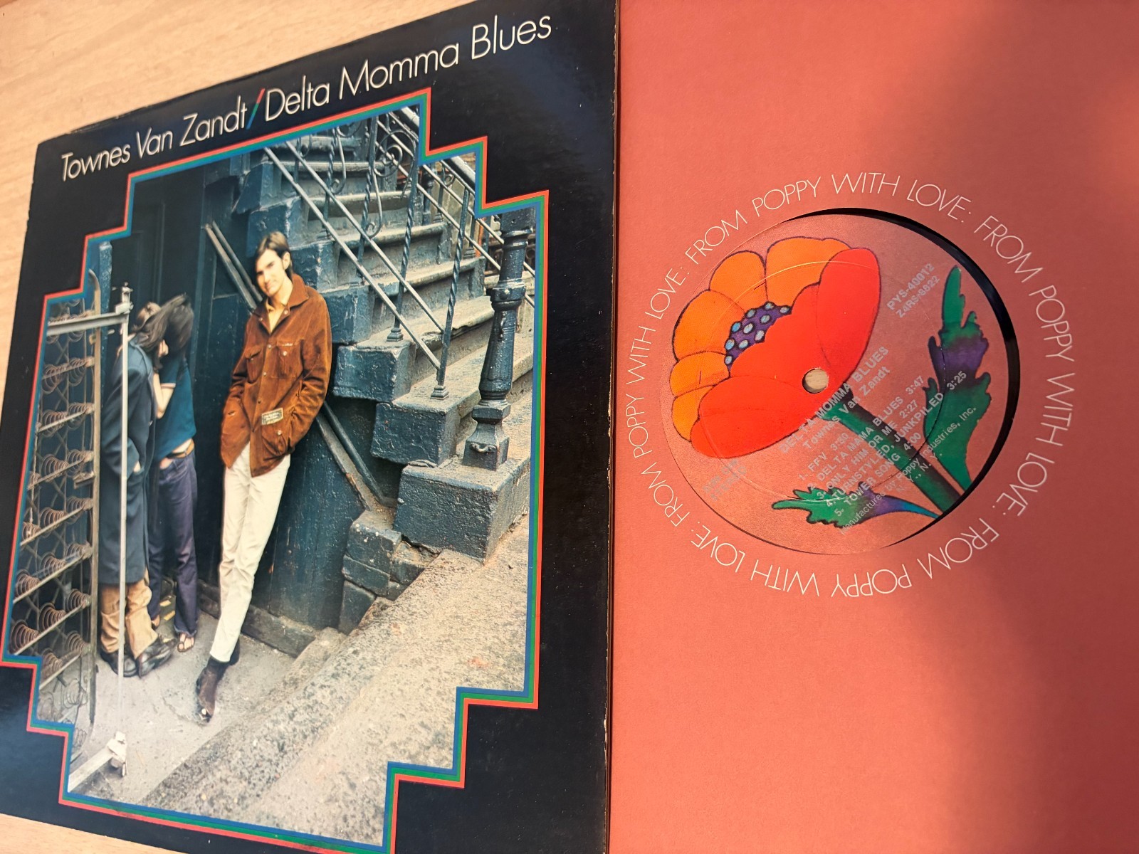 Townes Van Zandt Delta Momma Blues 1st Pressing Poppy Records EX  1971 PYS-40012