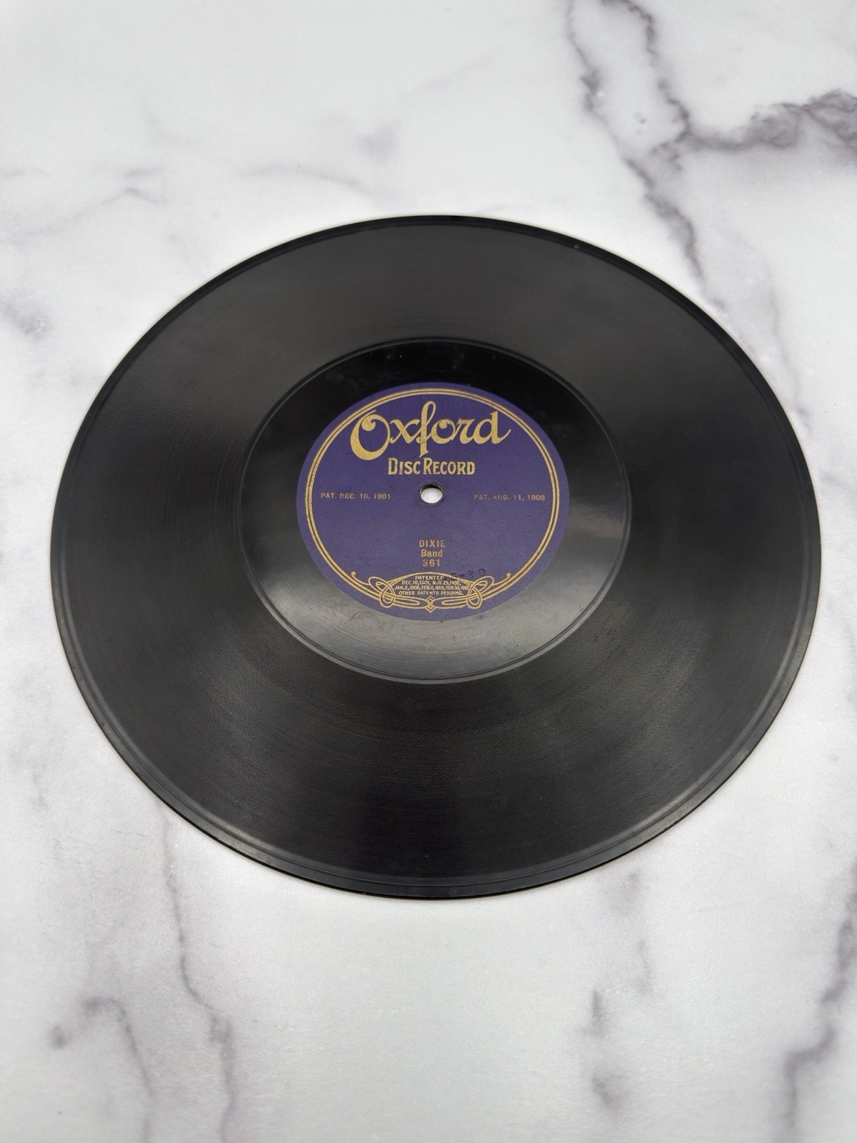 Oxford 361 Dixie Columbia Band One-Sided 78 RPM Antique Record Sears