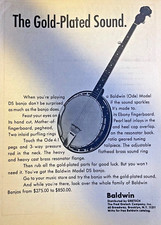 1970 Vintage Magazine Advertisement Baldwin Model DS Banjo Gold Plated Sound picture
