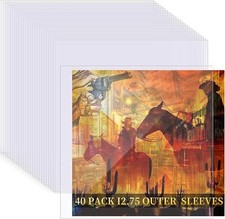 40 Pack Vinyl Sleeves, 12.75