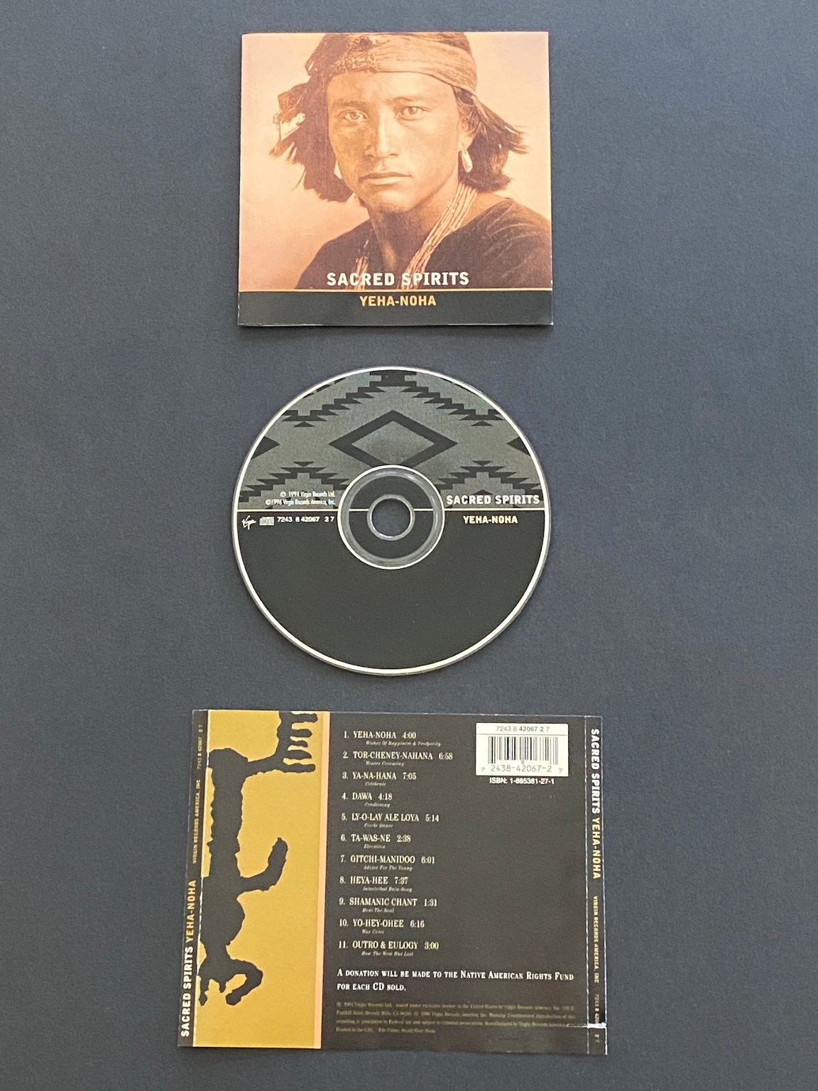 Sacred Spirits Yeha Noha CD 1994 Native American Virgin Records NO CASE