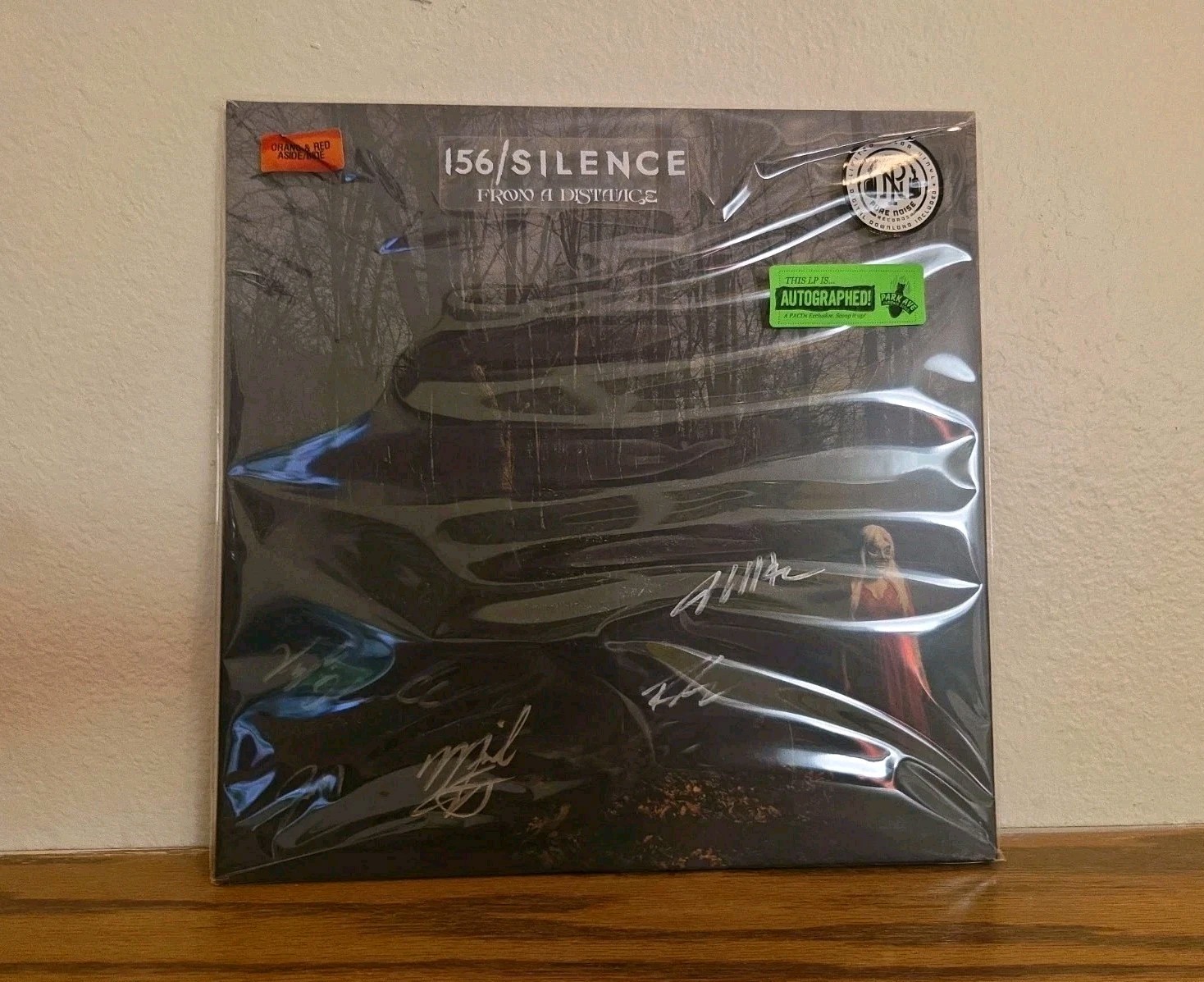 156/Silence - From A Distance SIGNED Orange & Red Vinyl LP Autographed IN-HAND 