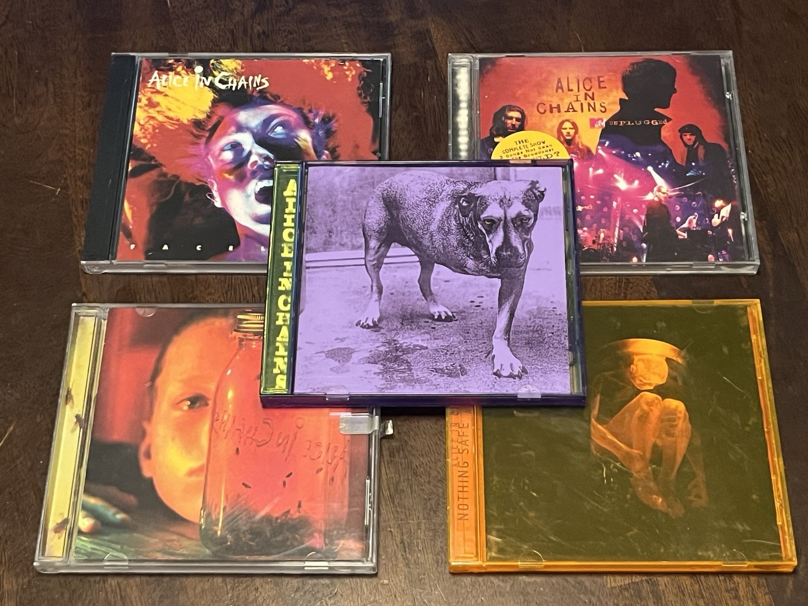 Alice In Chains Cd Lot (5) Dirt UnPlugged Self Titled Jar Of Flies Nothing Safe