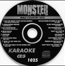 MALE COUNTRY HITS KARAOKE CDG DISC MONSTER HITS MH1025 MUSIC SONGS CD+G  picture