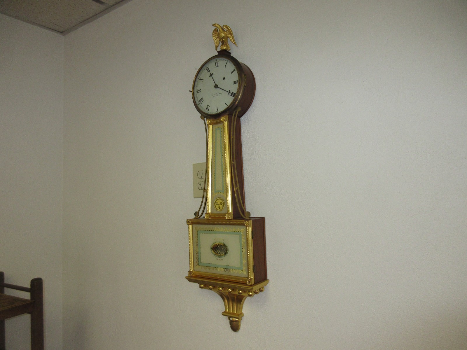 Banjo Wall Clock ELMER STENNES  WEYMOUTH MASS *ELITE COLLECTOR GRADE* circa 1972
