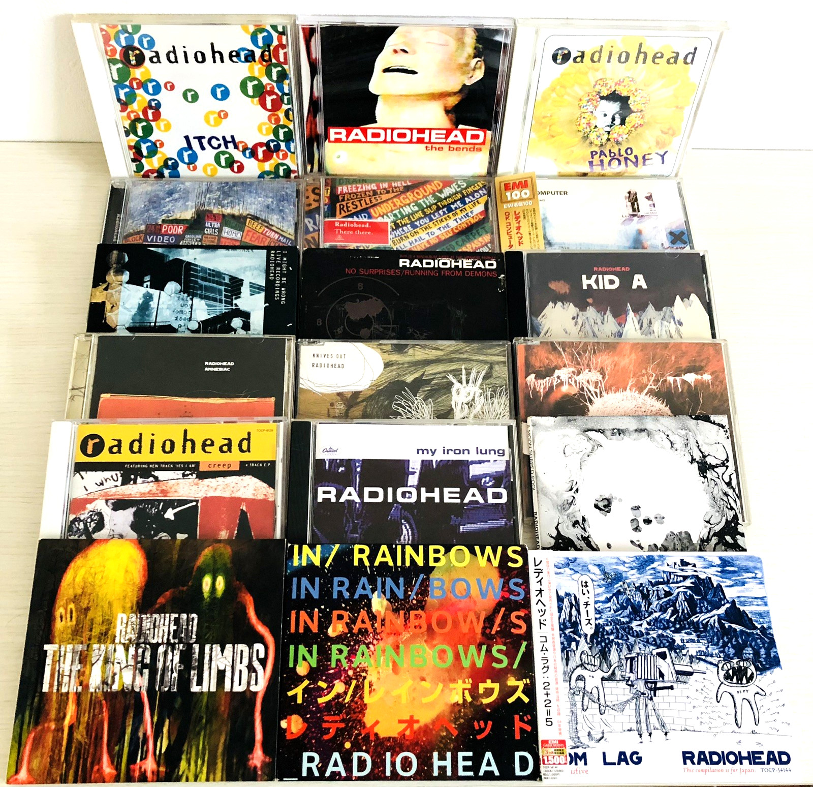 RADIOHEAD CD Creep iItchIn RainbPablo Honey Com Lag the Bends set of 18CDs