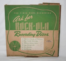 1 New Vintage Blank Rock-Ola 10-inch Recording Disc in Original Box & Sleeve picture