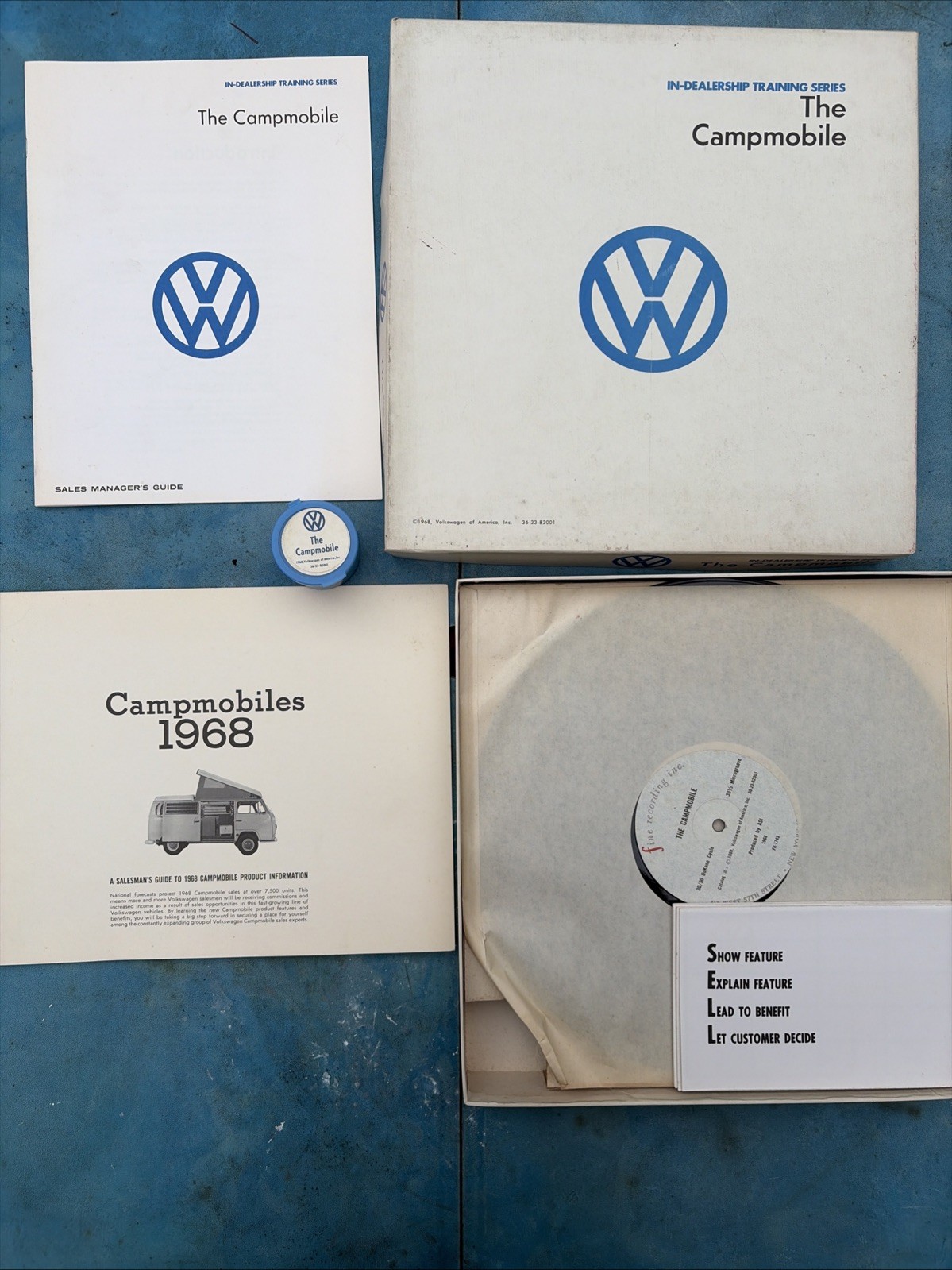 Vintage 1968 VW Campmobile Westfalia Complete Training Kit Vinyl Record Film