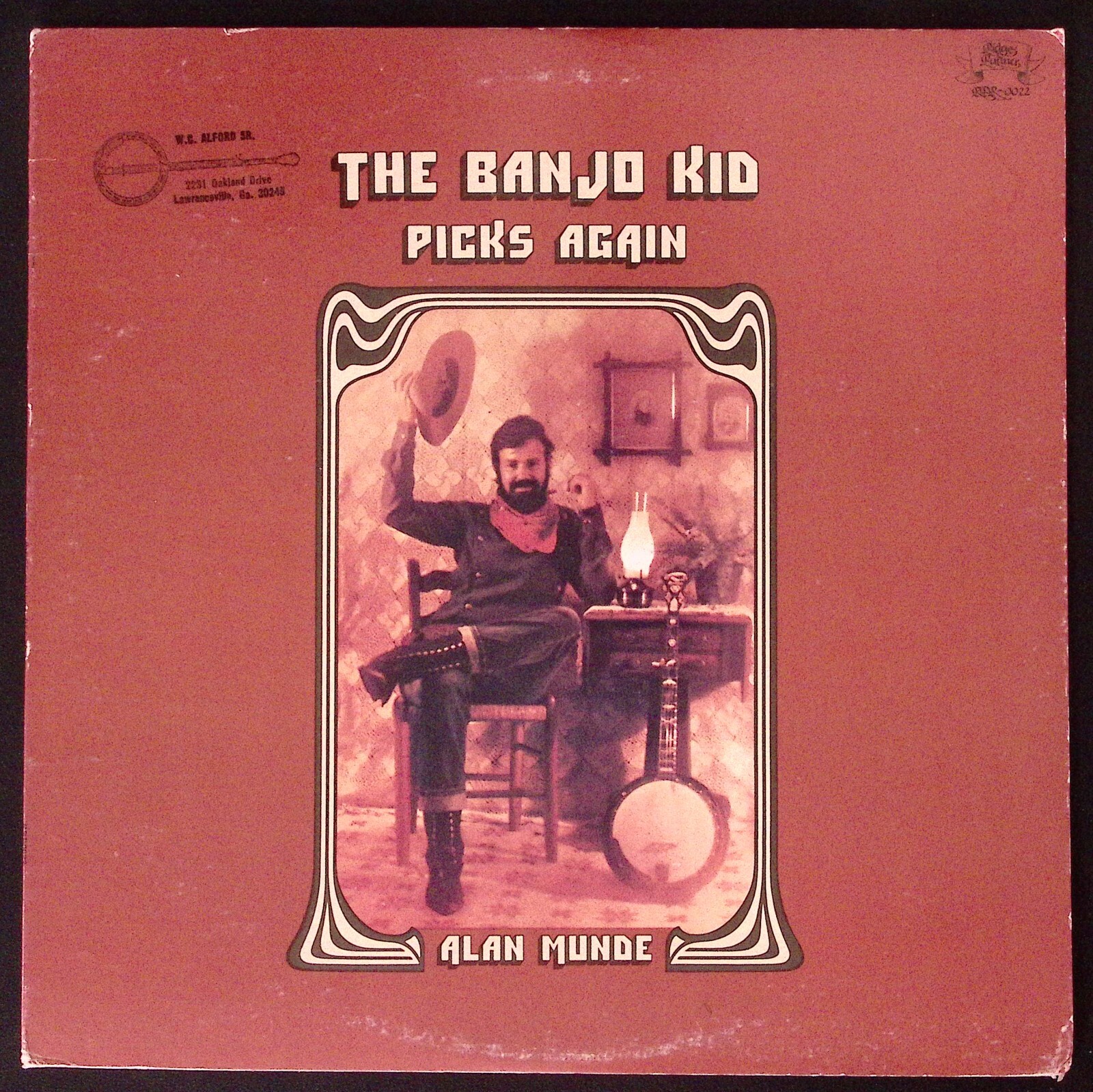 ALAN MUNDE THE BANJO KID PICKS AGAIN RIDGE RUNNER RECORDS VINYL LP 121-80W