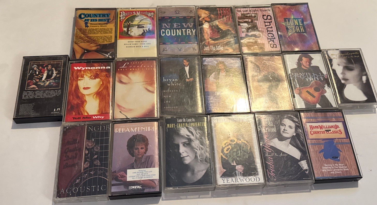 Country Music Cassettes. Classic, Vintage. Working. 80’s 90’s And Before