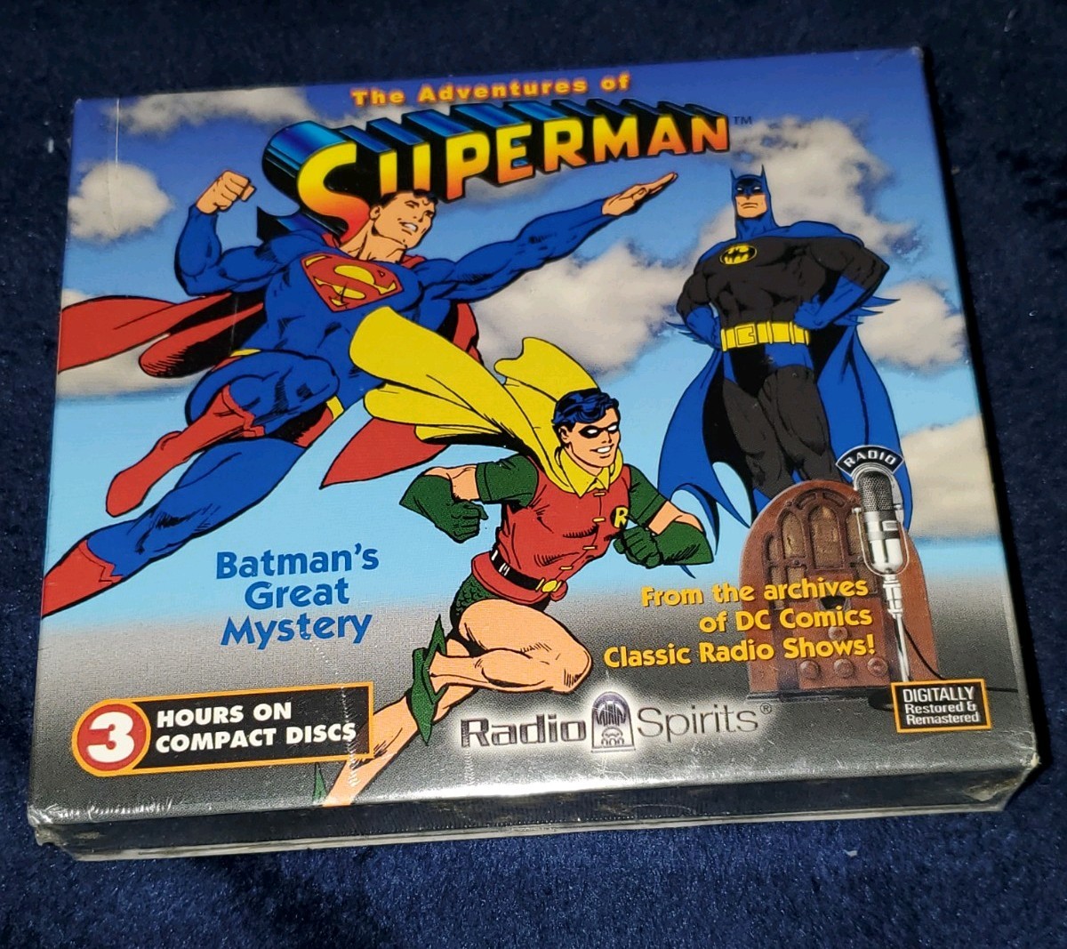 Sealed Adventure of Superman/ Batman's Great Mystery 3 CD Set By Radio Spirits