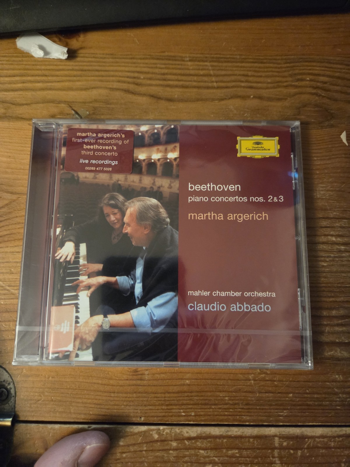 Martha Argerich Beethoven Piano Concertos 2 & 3 Abbado CD Deutsche Grammophon
